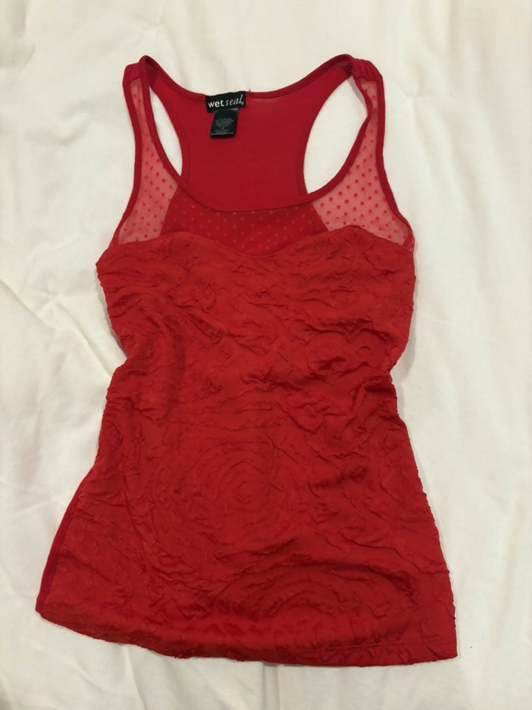 Red Polka Dot - Floral Tank Top